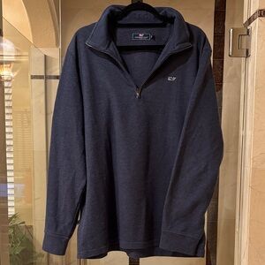 Vineyard Vines Men's Dark Blue Zip-Up Sweater